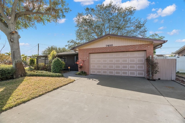 ranch-style house with a garage