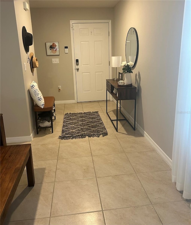 view of tiled entrance foyer