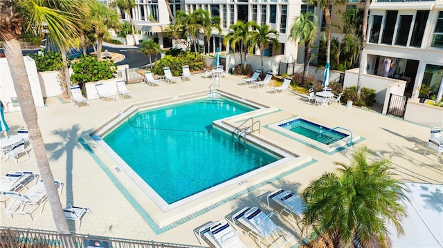 view of pool with a patio