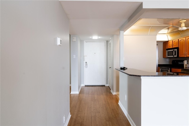 interior space with light wood-type flooring