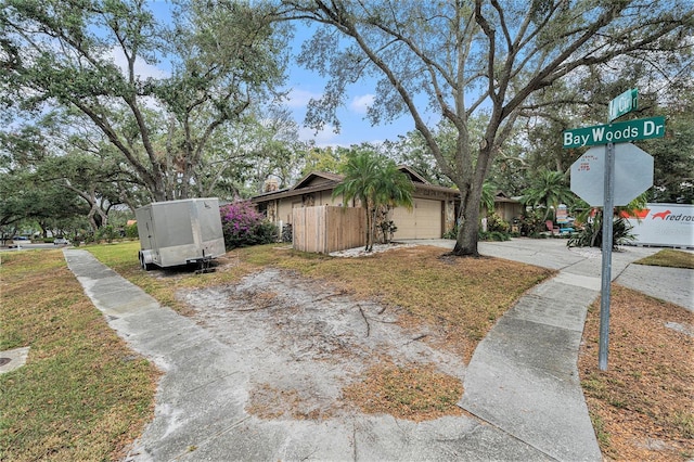 view of home's exterior with a garage