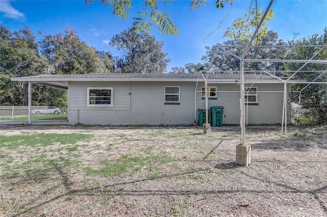 view of rear view of property