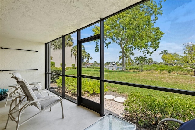 view of sunroom