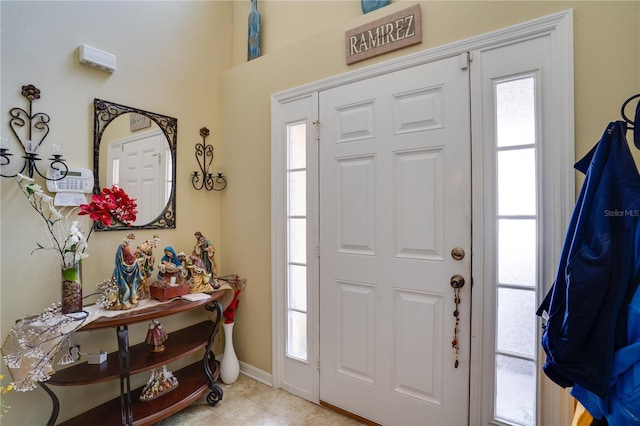 view of foyer entrance