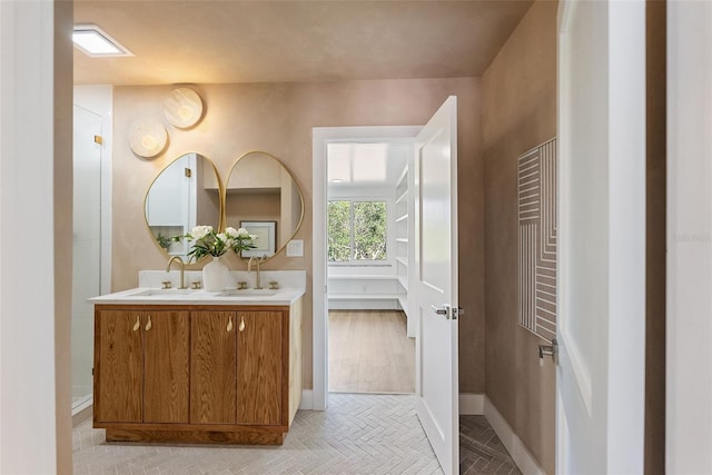 bathroom with vanity