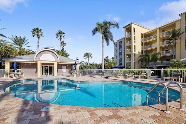 view of pool with a patio area