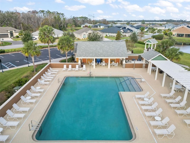 view of pool featuring a patio area