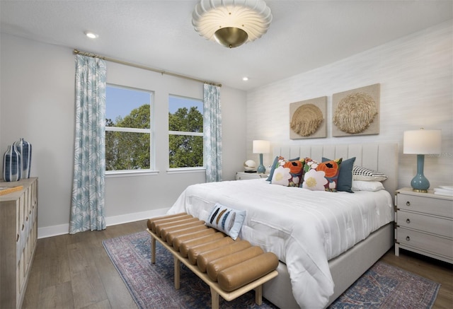 17390 Moonflower Dr Unit 202, Venice, FL 34293 - bedroom featuring recessed lighting, baseboards, and wood finished floors
