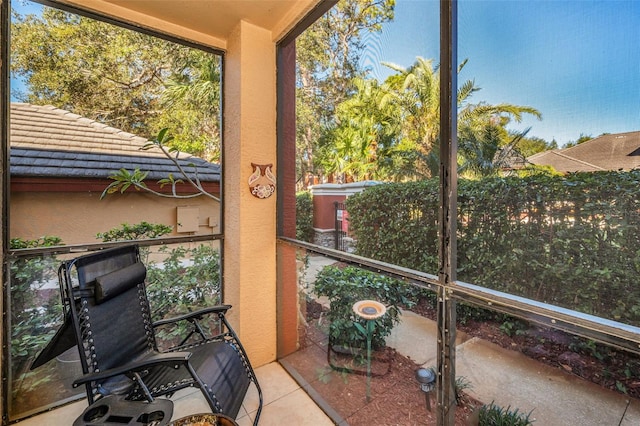 view of sunroom