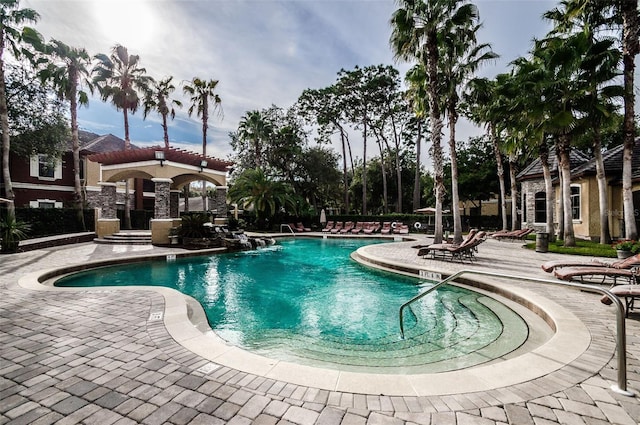 view of pool with a patio