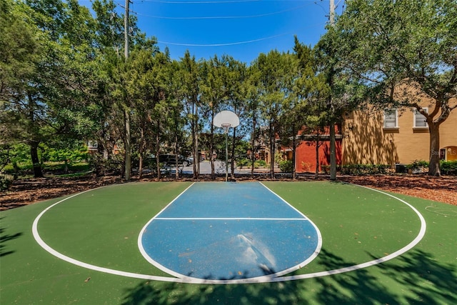 view of basketball court