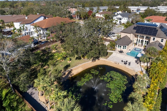 bird's eye view with a residential view