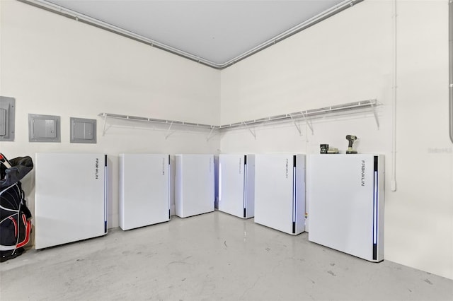 washroom with electric panel