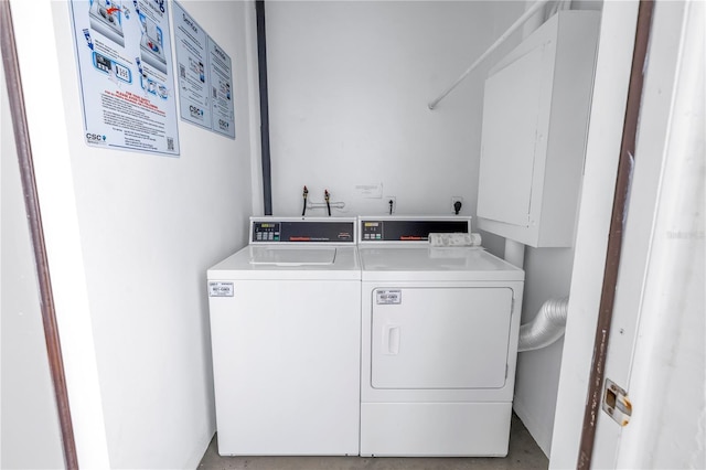 laundry area featuring separate washer and dryer