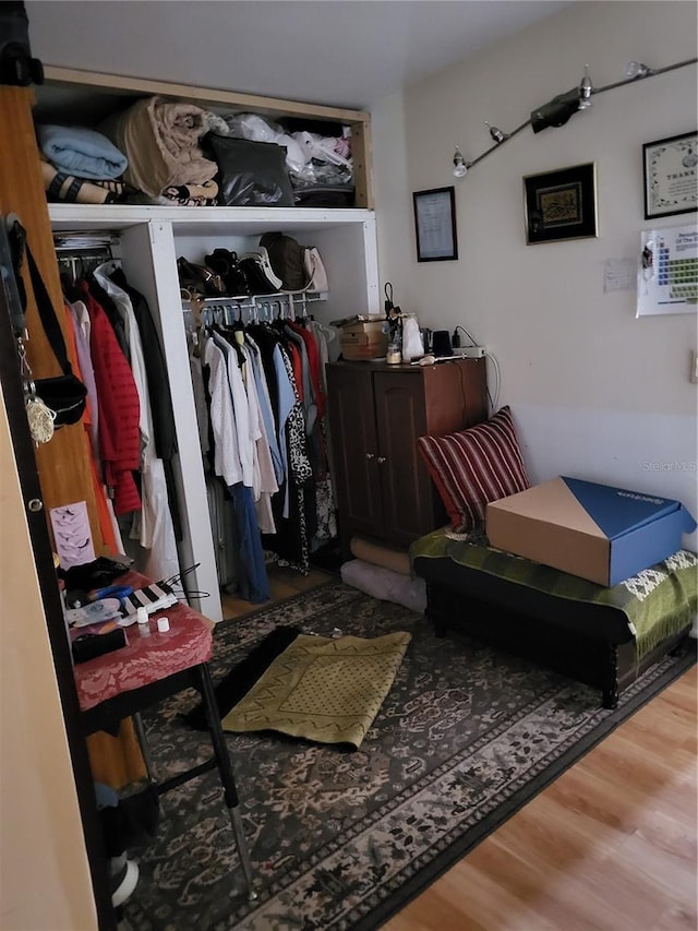 interior space with wood-type flooring