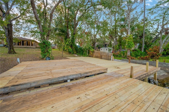 dock area featuring a deck