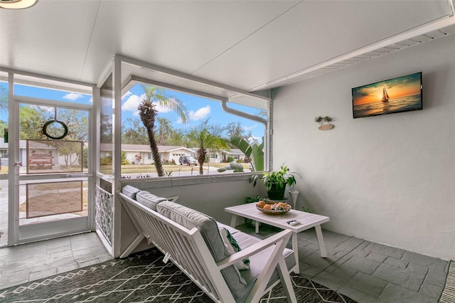 view of sunroom / solarium