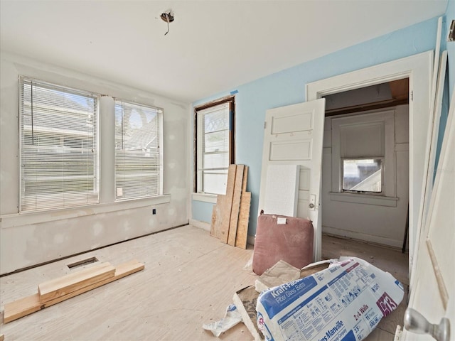 interior space with wood-type flooring