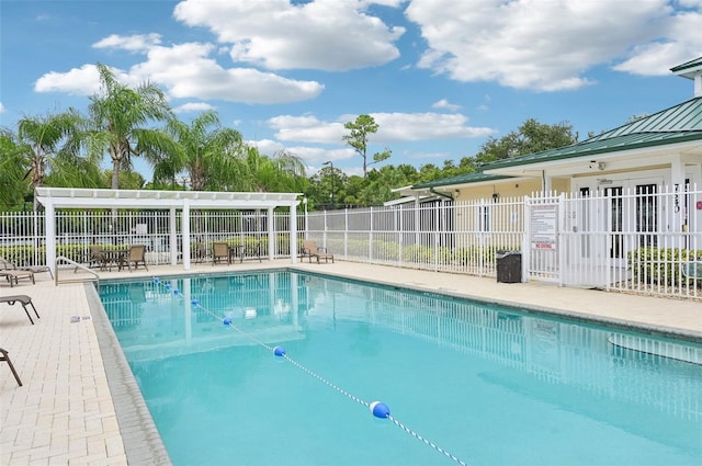 view of pool with a patio