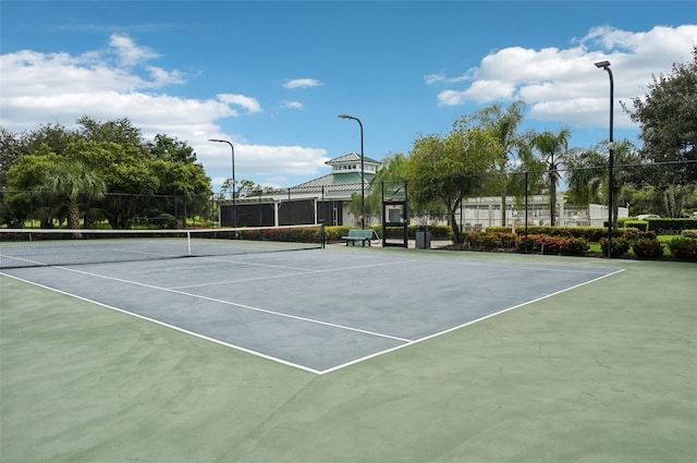 view of tennis court