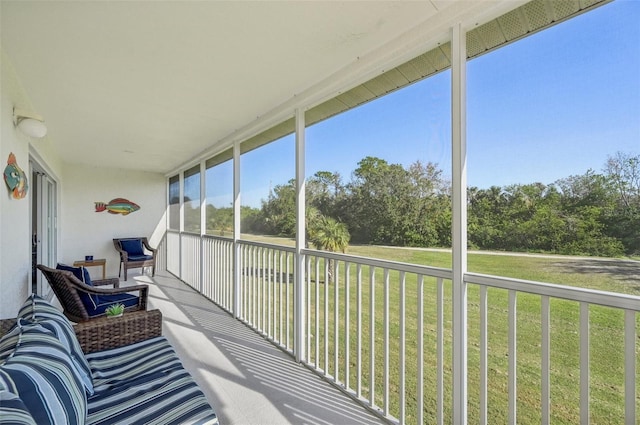 view of sunroom