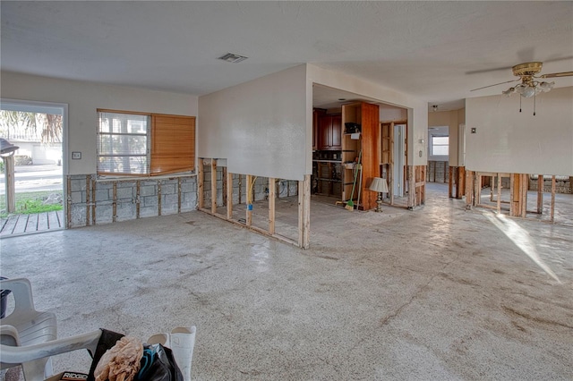 miscellaneous room featuring ceiling fan