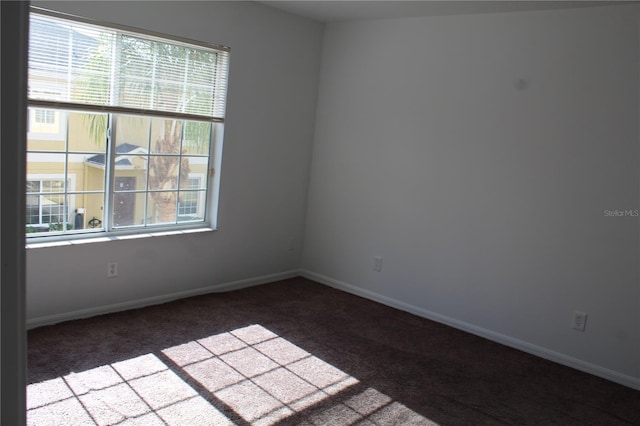 unfurnished room featuring plenty of natural light and carpet floors