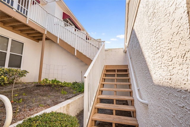 view of stairway