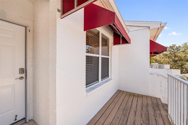 exterior space with a balcony