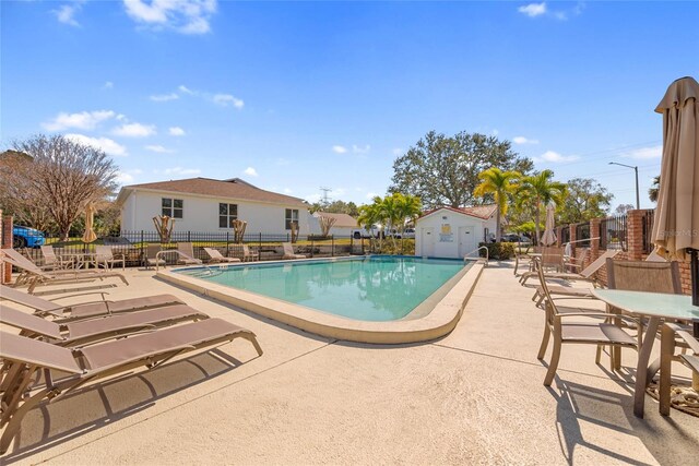 view of pool with a patio area