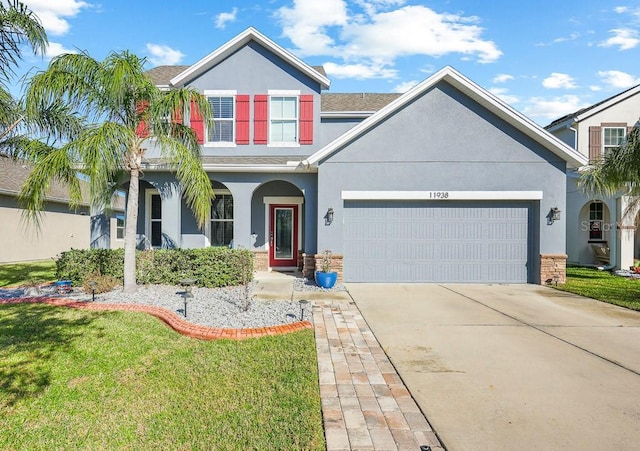 view of front of home with a front yard