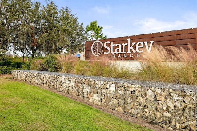 view of community sign