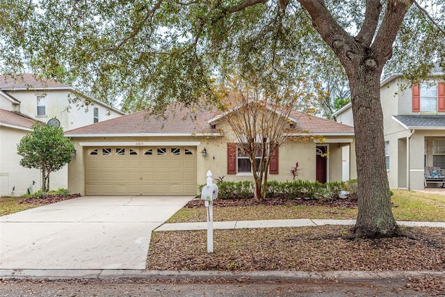 view of front of house featuring a garage