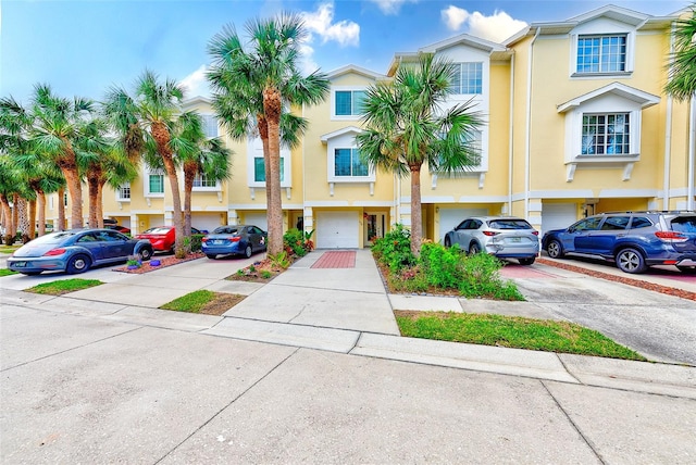 view of property with a garage