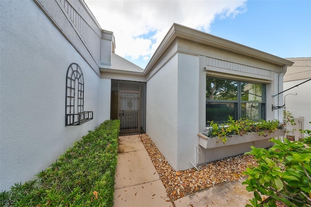 view of doorway to property