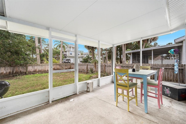 view of sunroom