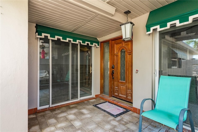 view of doorway to property