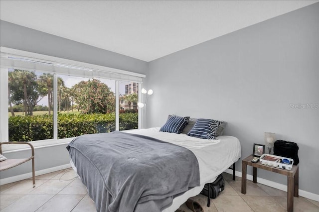 view of tiled bedroom