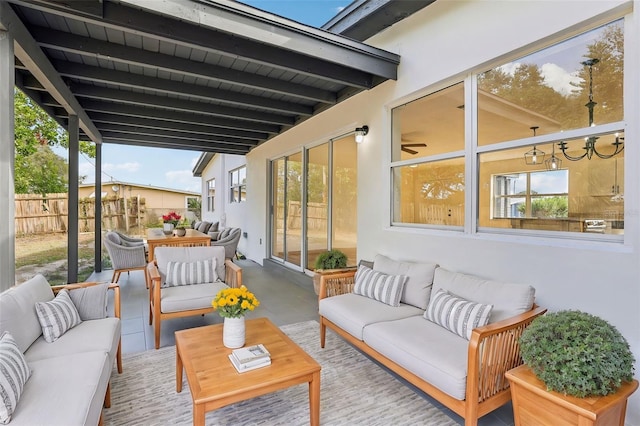 view of patio / terrace featuring outdoor lounge area