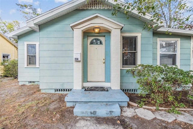 view of doorway to property