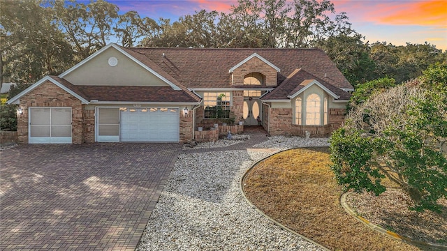 view of front of house featuring a garage