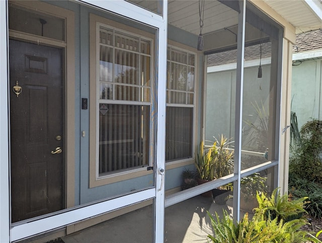 view of doorway to property