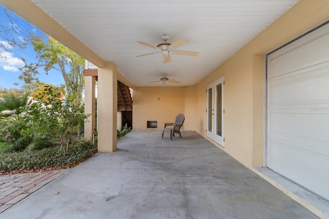 view of patio / terrace with ceiling fan