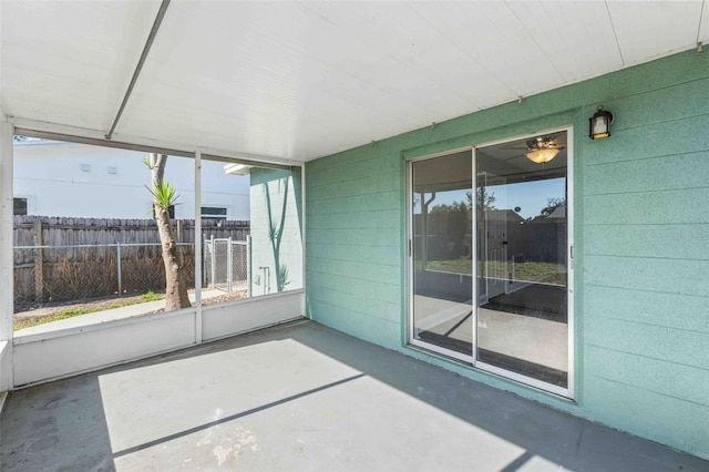 unfurnished sunroom featuring plenty of natural light