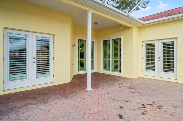 view of patio with french doors