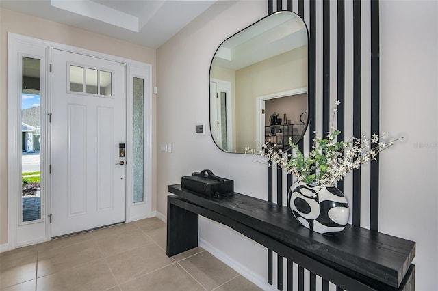 view of tiled foyer