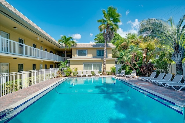 view of pool featuring a patio area