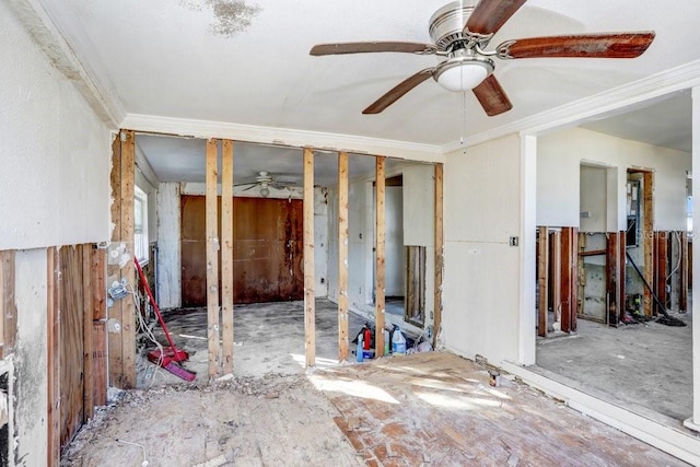 miscellaneous room with ornamental molding