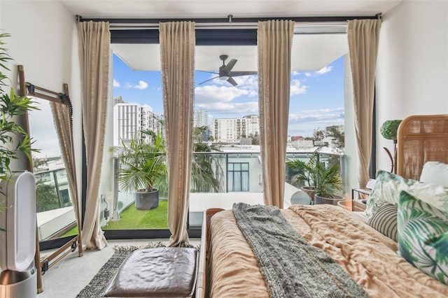 bedroom featuring multiple windows