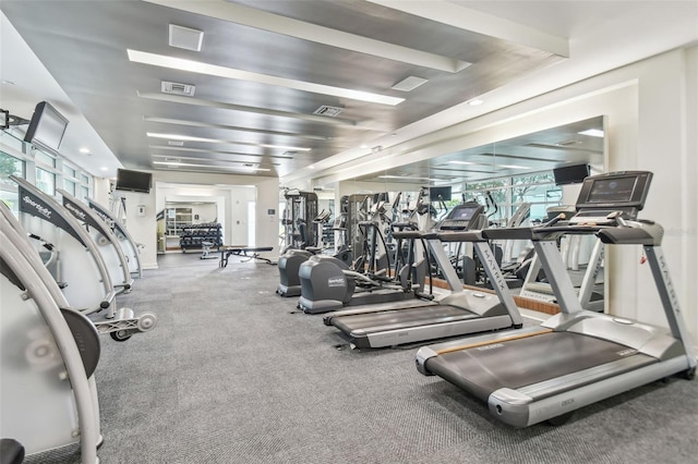 view of exercise room